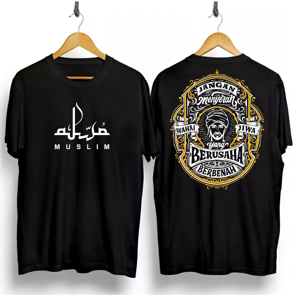 BUJU KAOS MUSLIM JANGAN MENYERAH//KAOS DAKWAH//KAOS ISLAMI//KAOS TERBARU//KAOS PRIA-WANITA COD