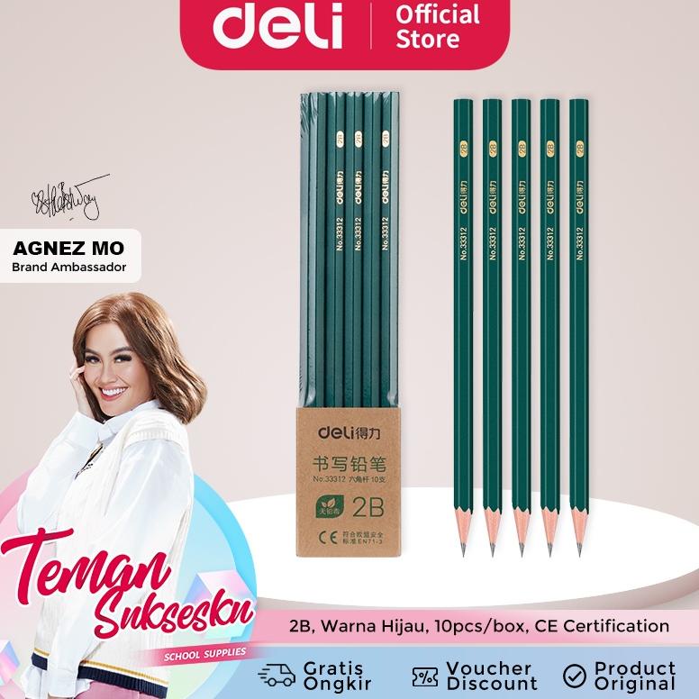 

Star 6.6 Deli Pensil Kayu HB/2B 10pcs/Box 33312