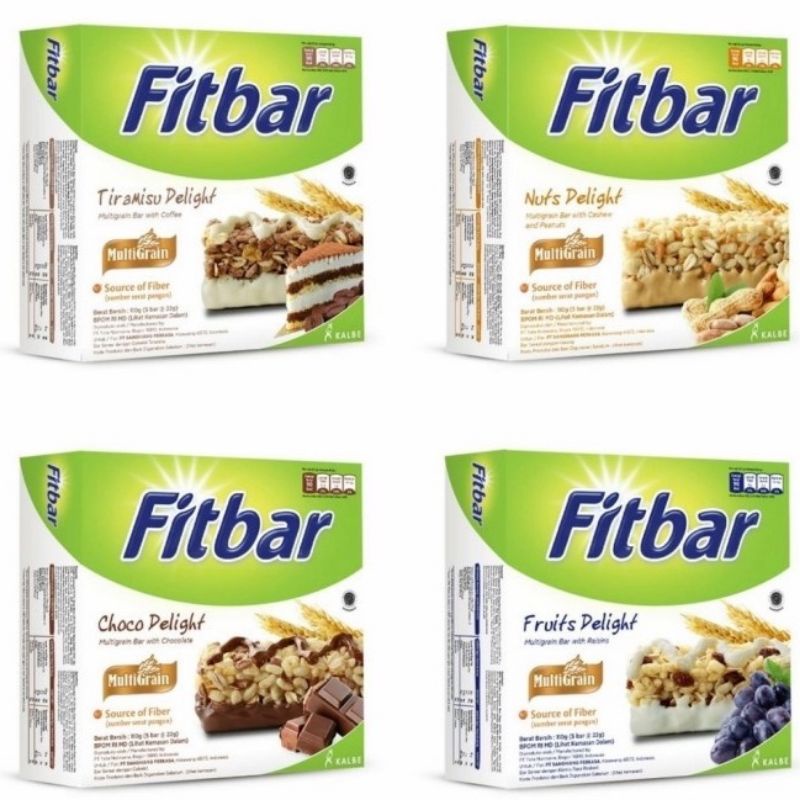 

FITBAR Cereal Multigrain camilan sehat kemasan box isi 12 x 22gr