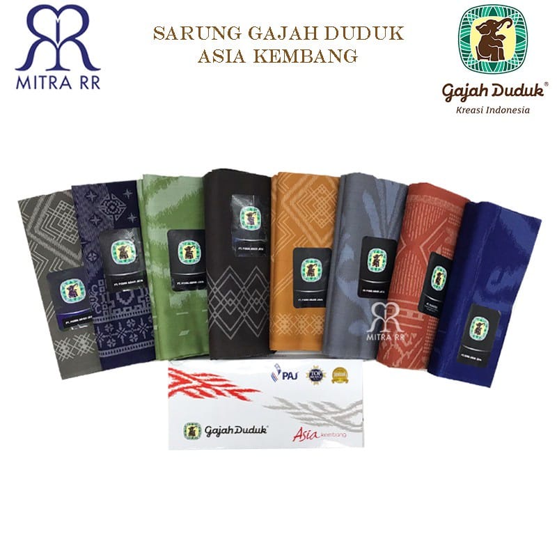 Sarung Gajah Duduk Asia Kembang - Sarung Dewasa Original