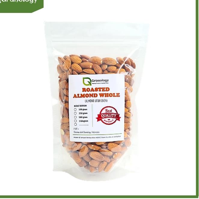 

❁ Roasted Almond Whole / Almond Utuh Oven (500 gram) by Granology ✦