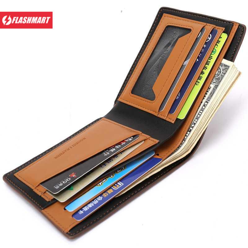 Flashmart Dompet Kulit Pria Horizontal - B01R724