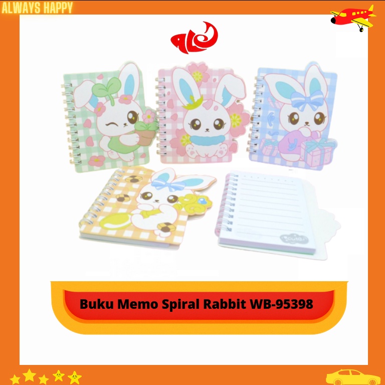 

Buku Memo Motif Spiral Rabbit WB-95398 Murah