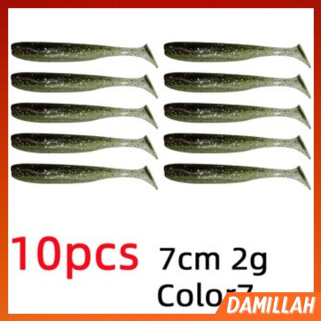 Umpan Pancing / Sinking Minnow / Fish lure Bentuk ikan kecil10 Pcs  Soflure Model ikan Teri Laut sof