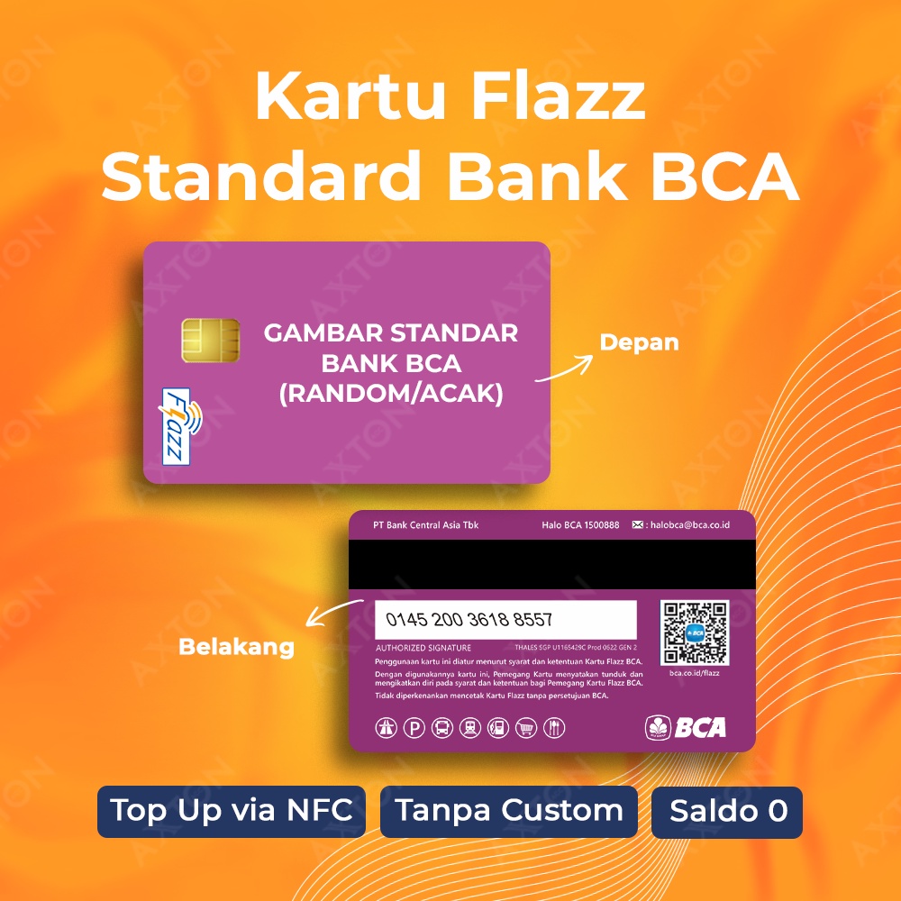 KARTU STANDAR BANK E MONEY E TOLL BRIZZI BRI FLAZZ BCA GEN 2 MANDIRI TAPCASH BNI ( TANPA PO , TANPA CUSTOM , GAMBAR BAWAAN BANK )