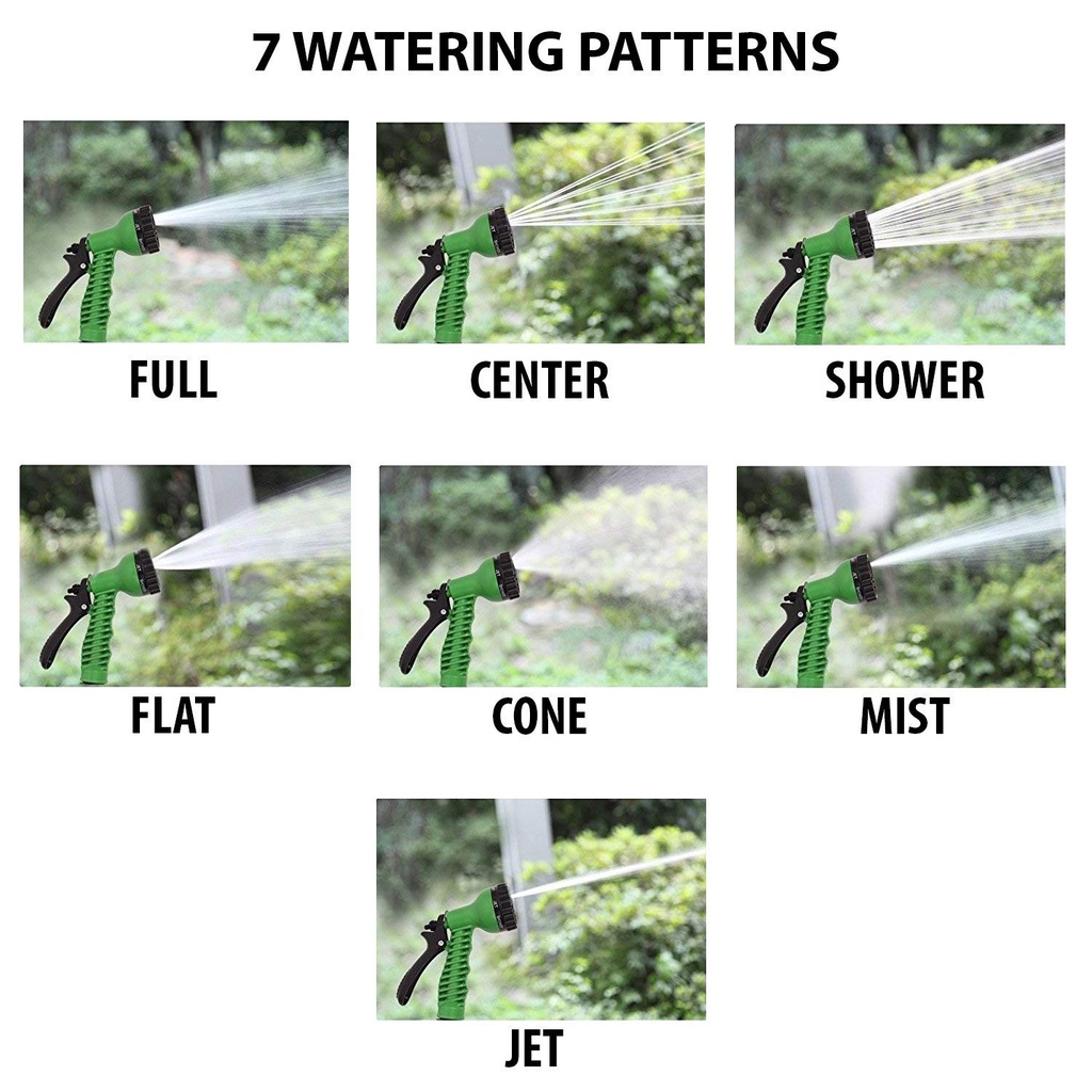 7 Mode Kepala Selang Semprotan Air Taman Water Sprayer Semprotan Air Cuci Motor Taman Kebun Hose Nozzle Selang Semprotan 7 Posisi Putar 7 Jenis Semburan Air - Kepala Selang Semprotan Cuci Motor Mobil Taman