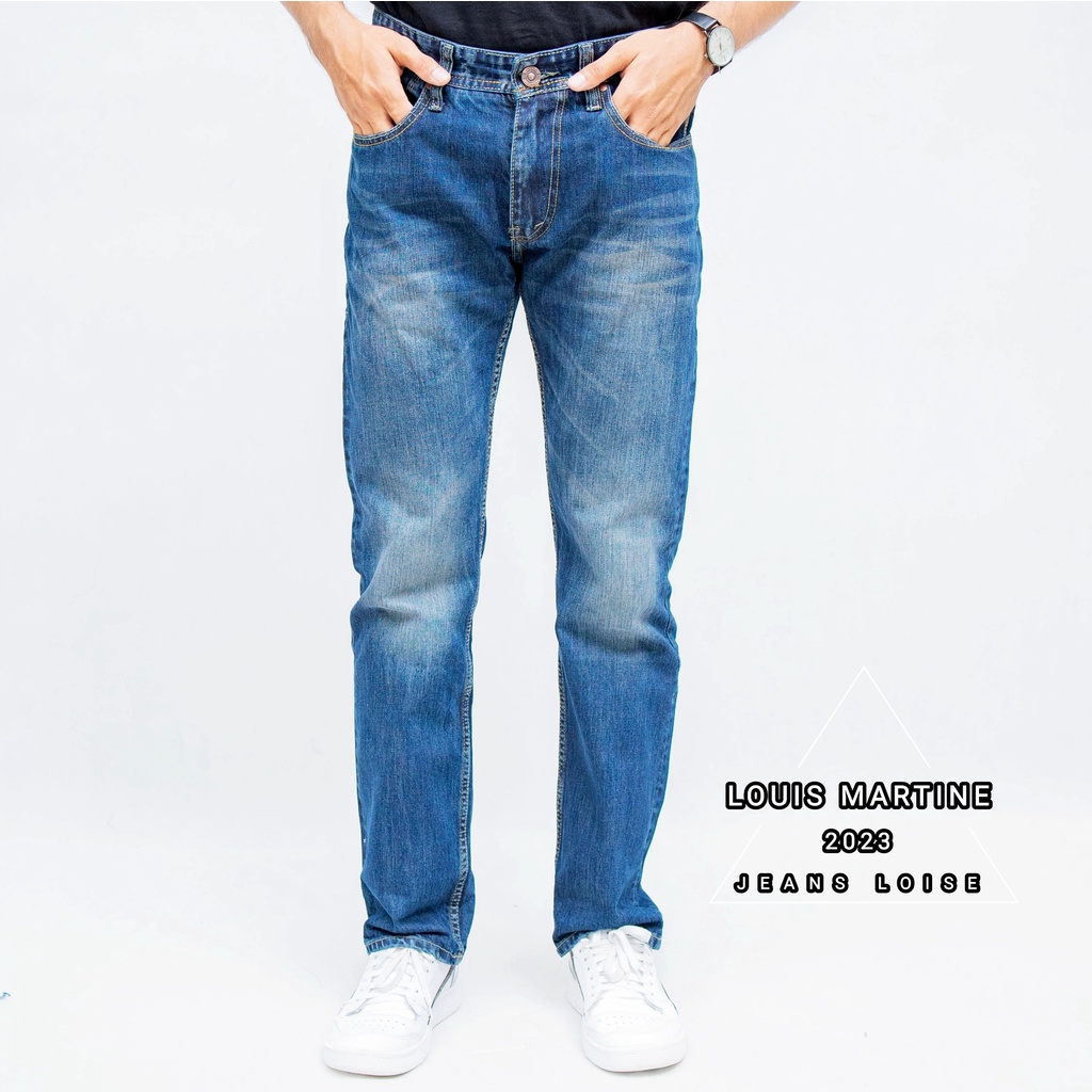 Celana Jeans Pria Louis Martine Original Reguler Fit Model Terbaru Size 28-38 Denim Jins Loiss Cowok