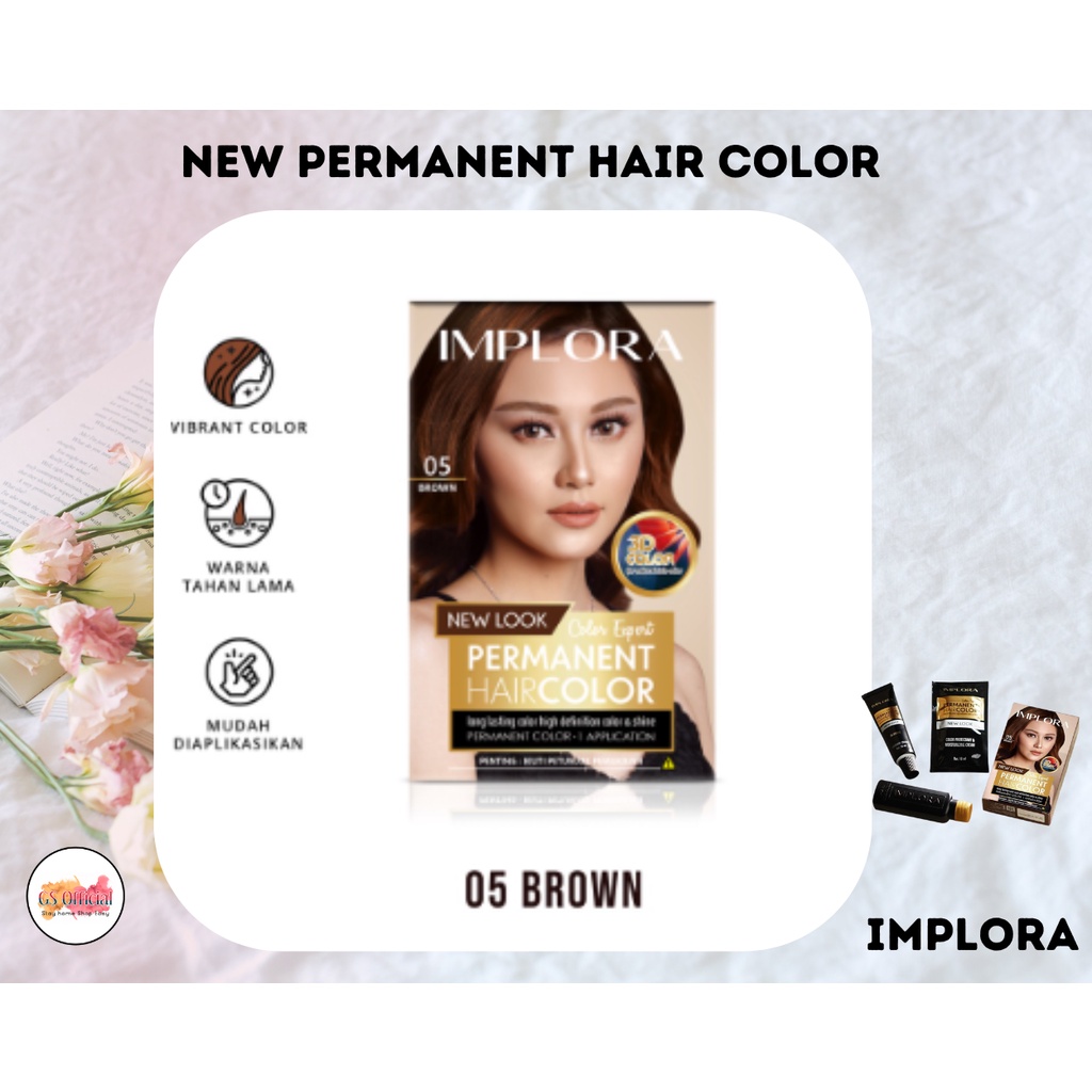 IMPLORA - Permanent Hair Color - Cat Rambut Permanen 30ml+10ml