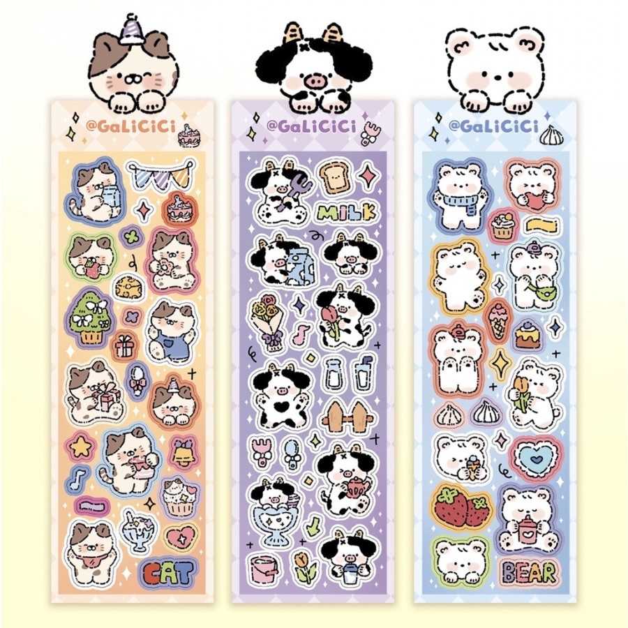 

Sticker Stiker Lucu Decorative Cartoon Stiker Animal Imut Dekor 010