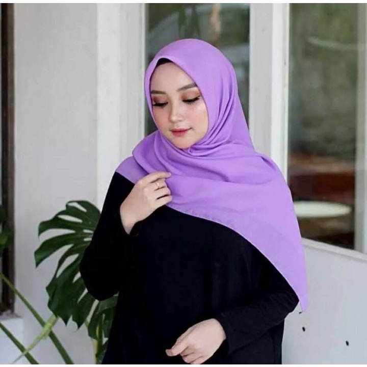 HARGA TERMURAH JILBAB BELLA SQUARE SEGI EMPAT / HIJAB BELLA SQUARE TERBARU WARNA TERLENGKAP LILAC