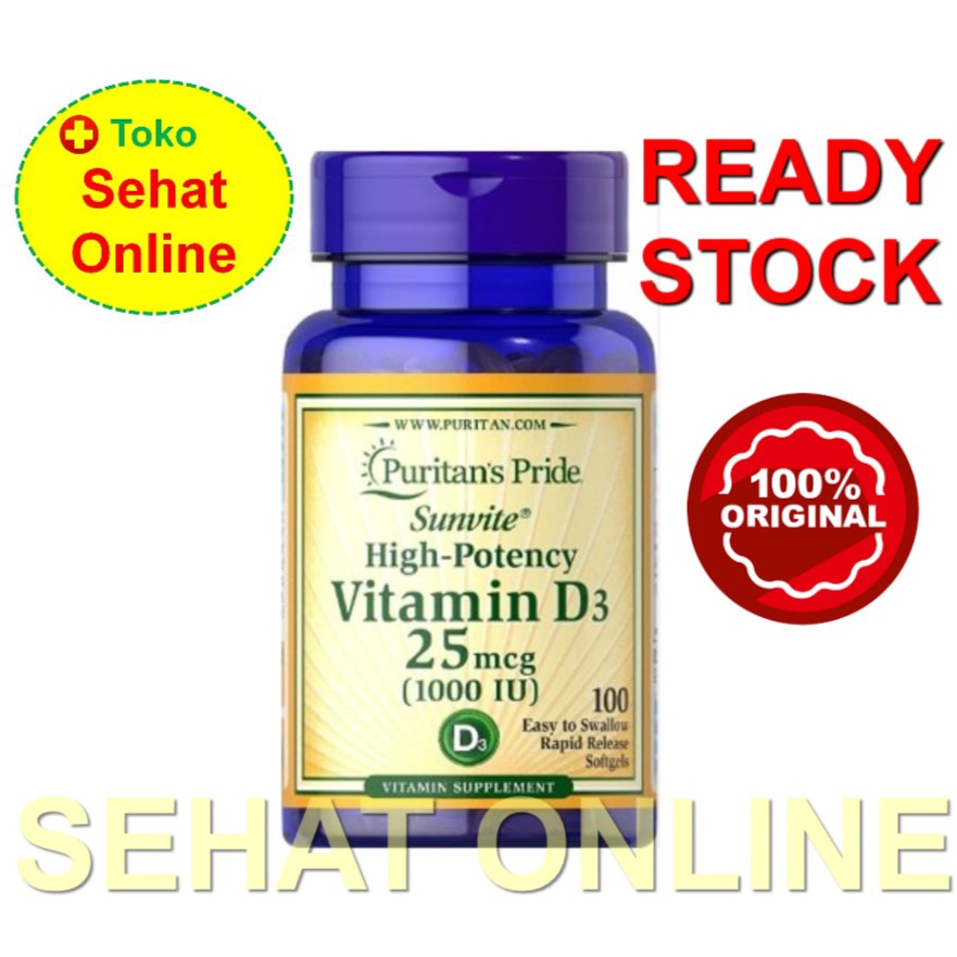 Puritan Pride Vitamin D3 1000 IU - 100 Softgels