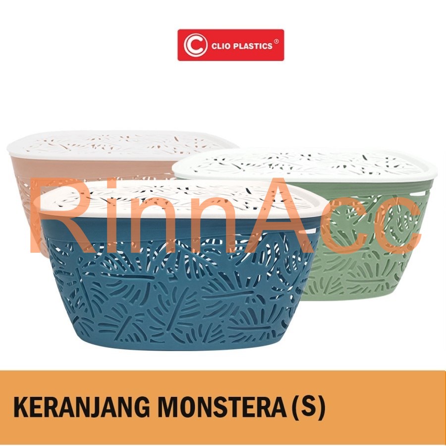 Keranjang Serbaguna Monstera Tempat Penyimpanan Organizer Box / Keranjang Makeup