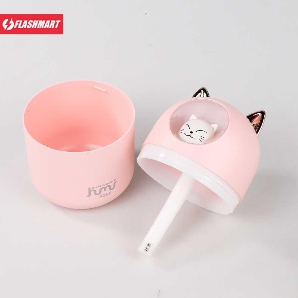 Flashmart Humi Humidifier Pelembab Udara Diffuser Cute Cat 300ml - A205