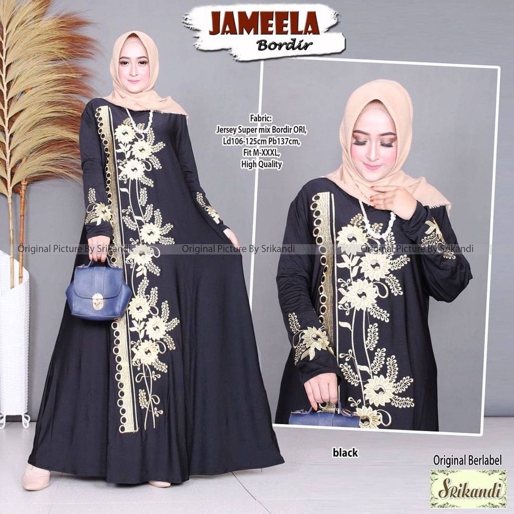 Hidayah Maxy Motif Arabian Mahesa Maxy Gamis Jumbo Jersey Motif Bordir xxxl Ld 130cm Arabian Abaya Gamis Lebaran Remaja Muslimah Terbaru Seragaman Pengajian Murah Dress Wanita Muslimah Syar'i Gamis Polos Tebal Premium Warna Hitam