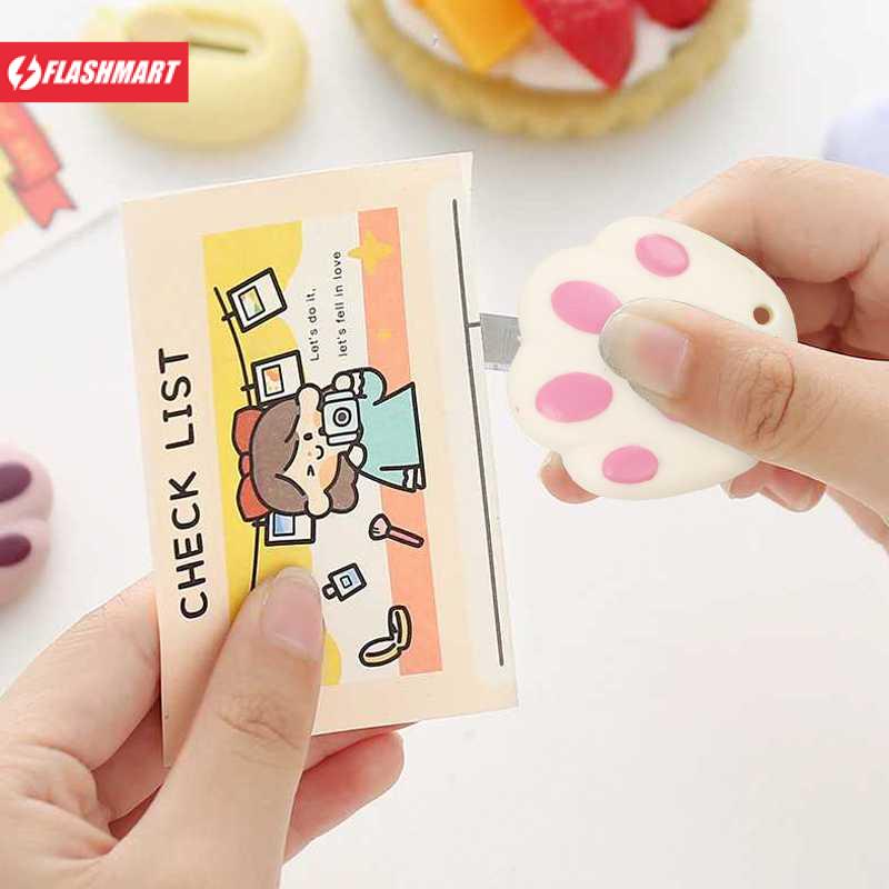 Flashmart Cutter Mini Pemotong Kertas Desain Cat Paw - OL-6101