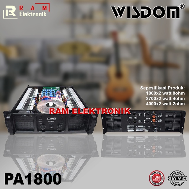 Power Amplifier WISDOM PA1800 / PA-1800 Class GB 2 Channel Original