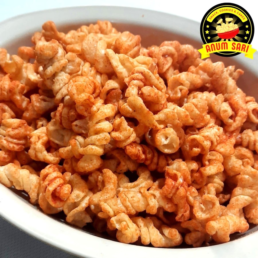 

Kerupuk Makaroni Spiral Pedas Gurih 250 Gram - Anum Sari