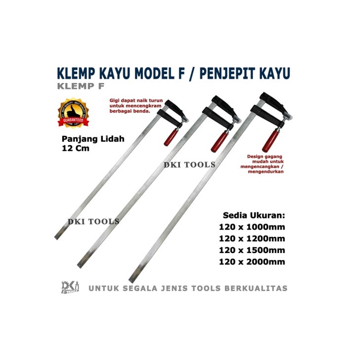 Clamp Klem Klemp F Panjang Koala Alat Penjepit Press Kayu Lebar 120Mm