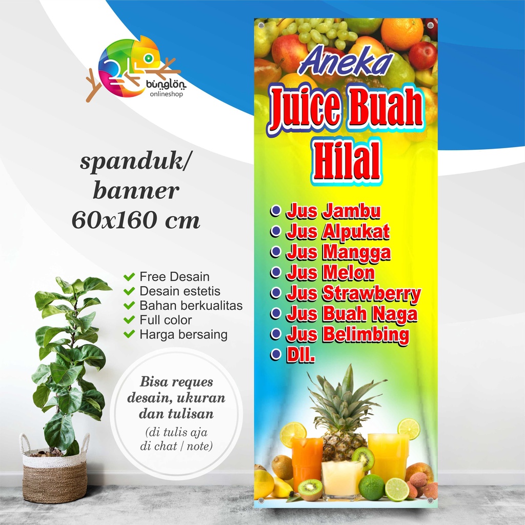 Spanduk, Banner Aneka Juice Buah