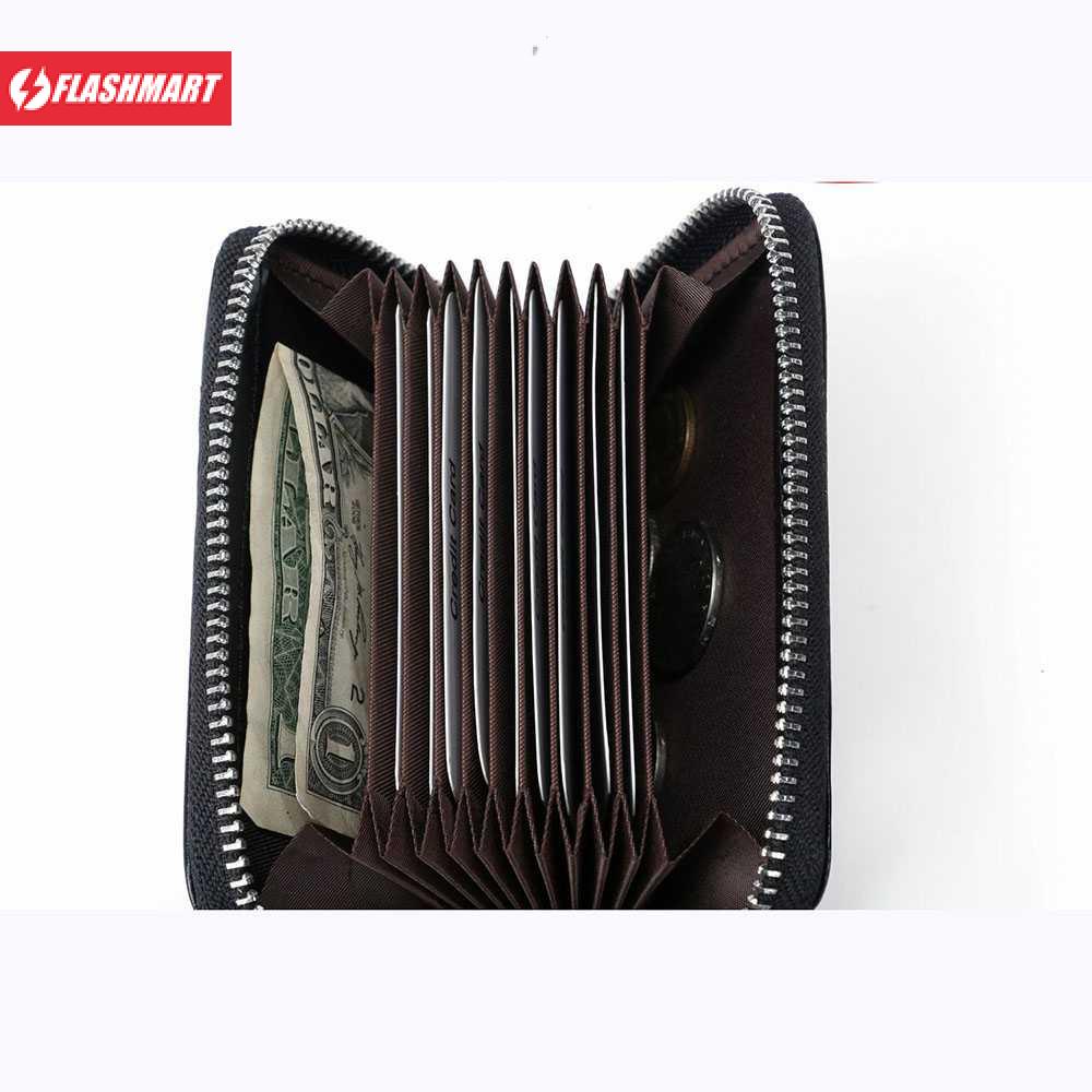 Flashmart BUBM Dompet Kartu Anti RFID Bahan Kulit - YP-207