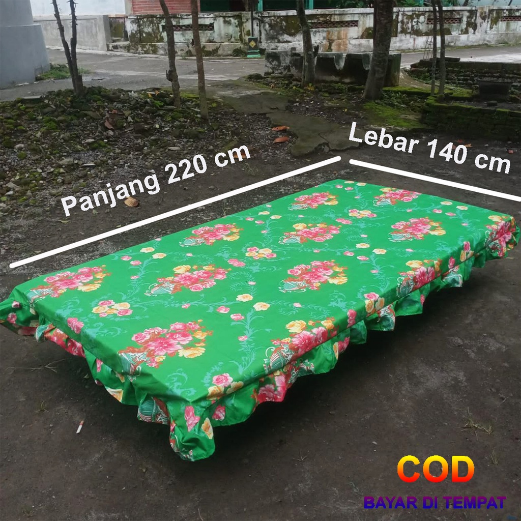 ✅COD Taplak Alas Cover Meja Makan Kain Mewah 140x220 Cm Karakter Motif Batik Rempel Rumbai Serbaguna