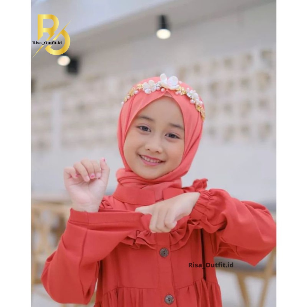 SYAKIRA KIDS Gamis Anak Perempuan Terbaru 2023 / Gamis Anak Crinkle Airflow / Dress Anak Perempuan 10 Tahun / Baju Muslim Couple