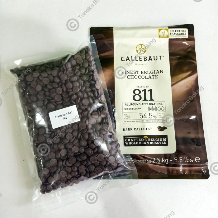 

REPACK CALLEBAUT DARK CHOCOLATE COUVERTURE CALLETS 811 54,5% 1 KG