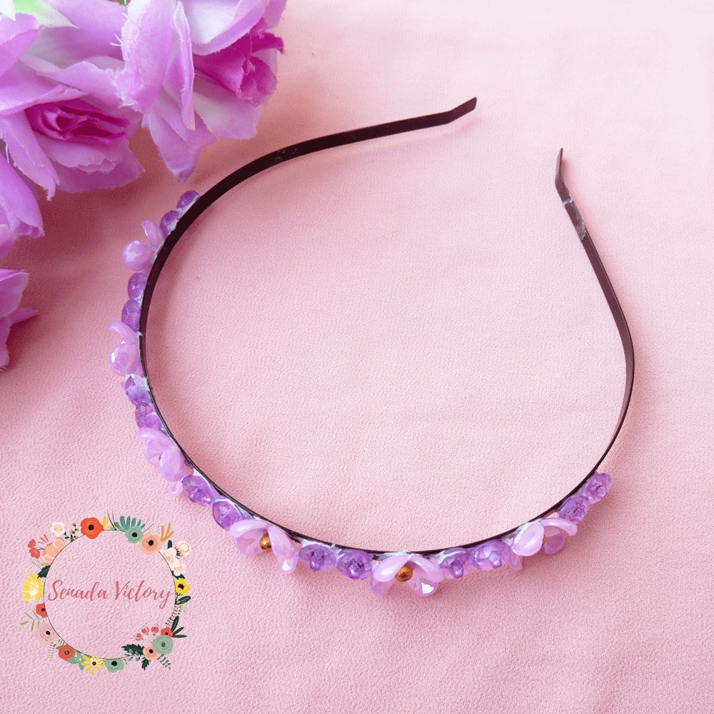 Senada Victory Bando Mahkota Kristal Manohara Aksesoris Fashion Wanita SVB01