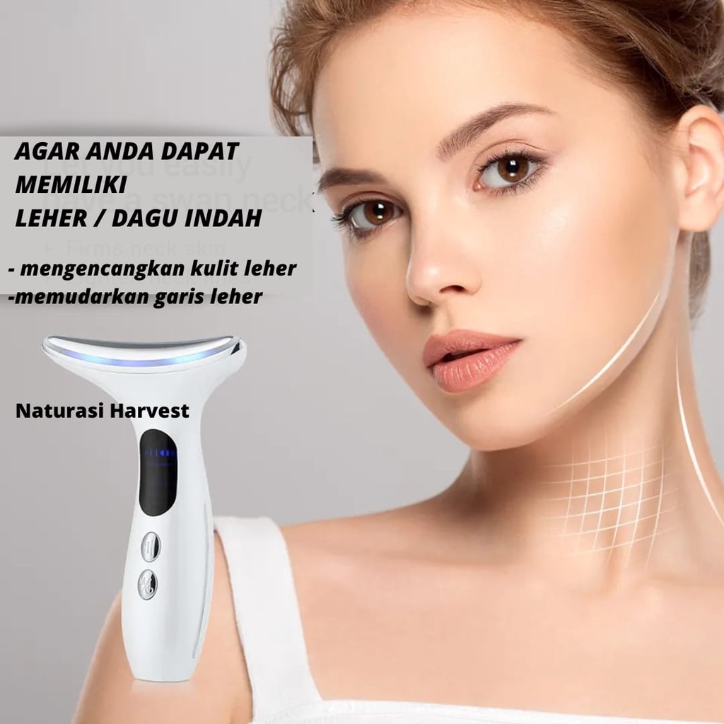 Alat pengencang wajah leher setrika muka anti kerut 4in1 penirus dagu double chin