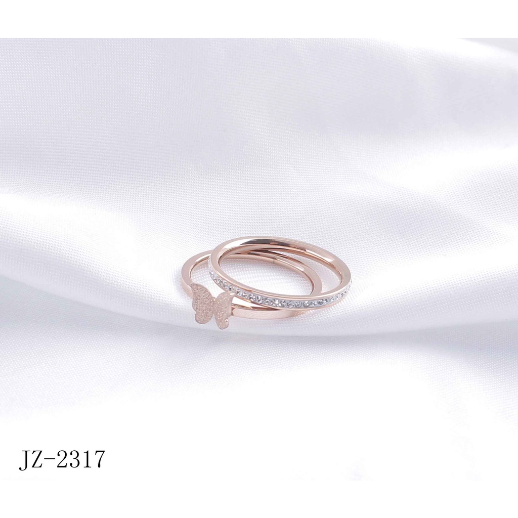 Cincin Titanium Canti Karat Permata Perhiasan 2317/1980/2347/2215