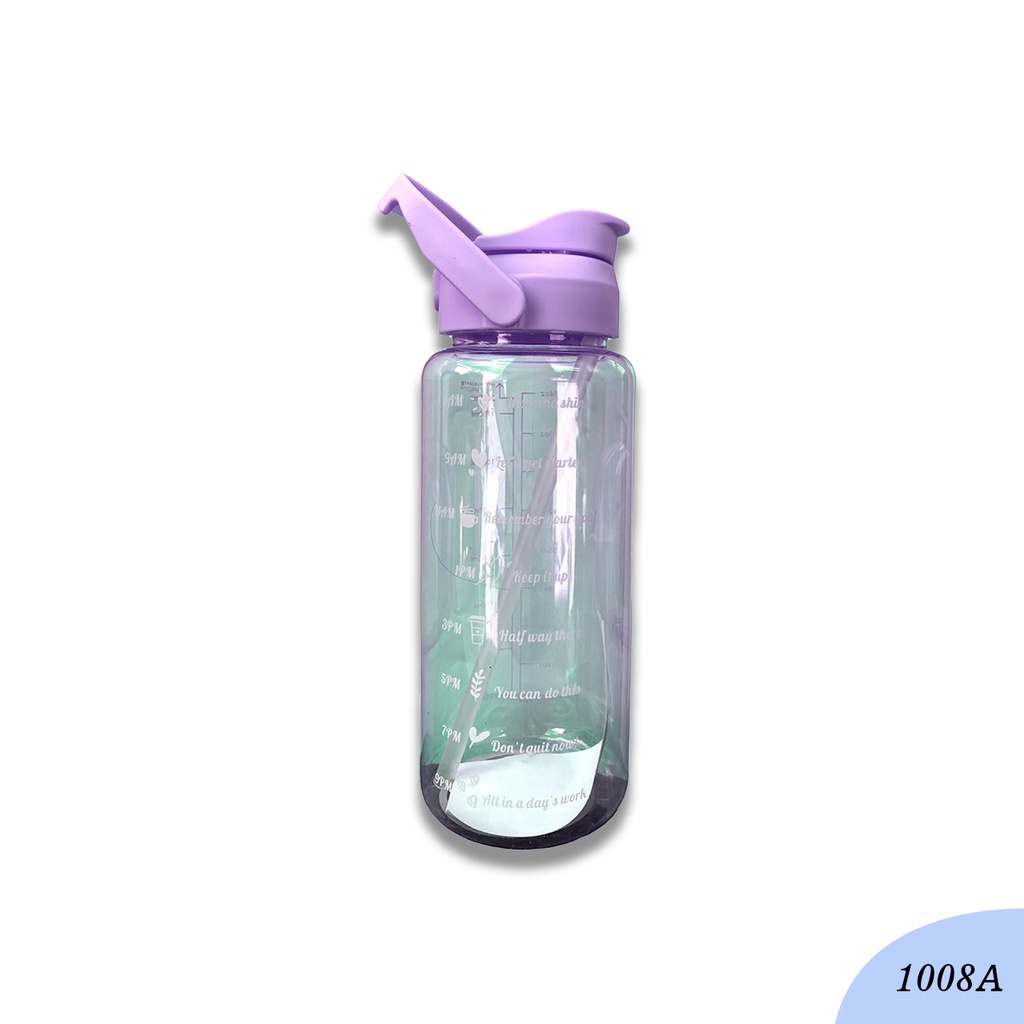 Botol Minum 2 Liter Kode 1008A Botol Minum Viral Botol Clear Bening Botol Minum Motivasi Dengan Penanda Waktu Kapasitas Besar