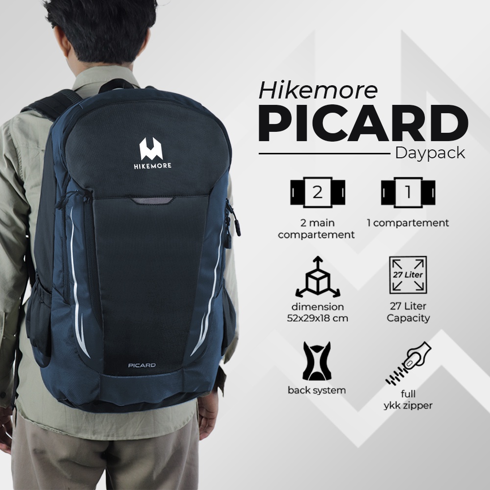 Hikemore Tas Ransel Backpack Laptop Pria Picard  Original