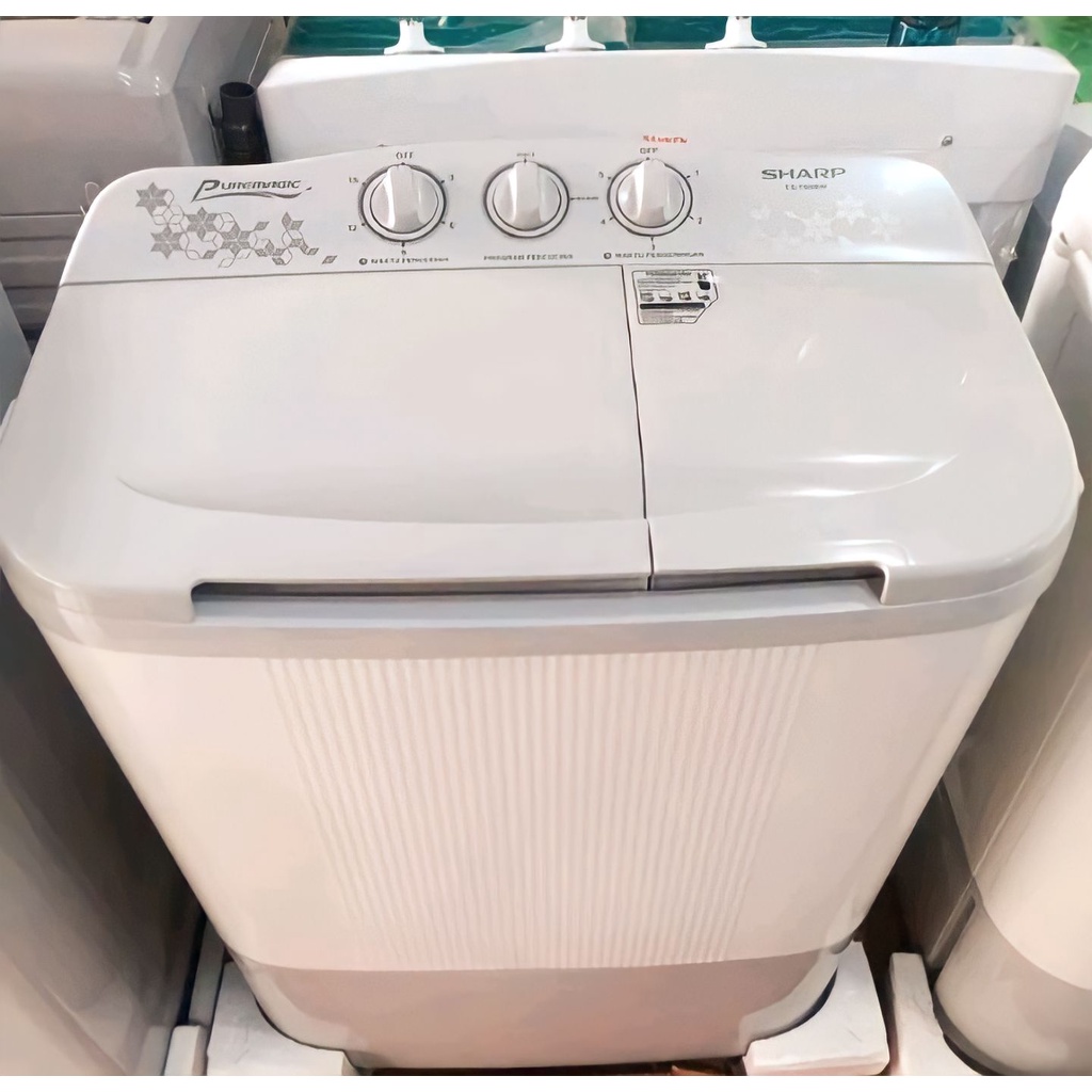 SHARP Mesin Cuci 2 Tabung 7Kg ES-T80MW Twin Tube 80MW EST80MW