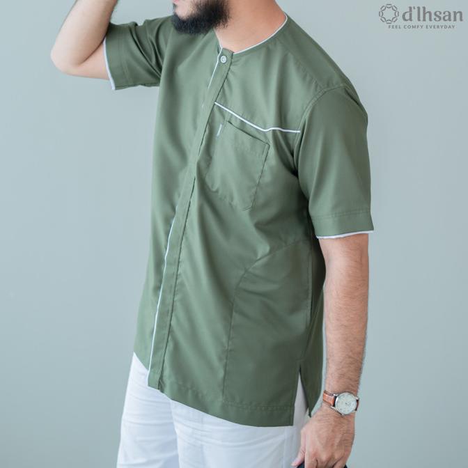 Baju Koko Dewasa Lengan Pendek d'Ihsan Model Klasik Modif