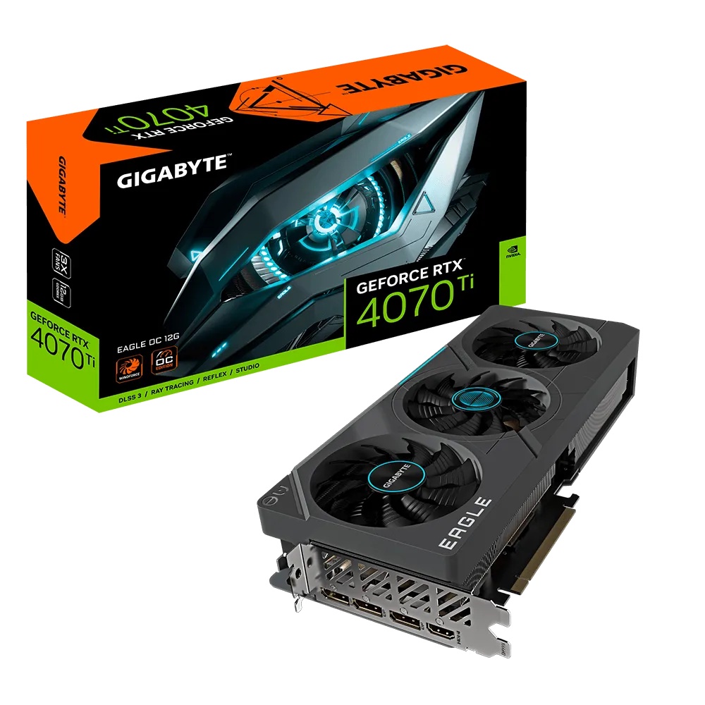 VGA GIGABYTE GeForce RTX 4070 Ti EAGLE OC 12G | RTX 4070Ti 12GB GDDR6X | GV-N407TEAGLE OC-12G