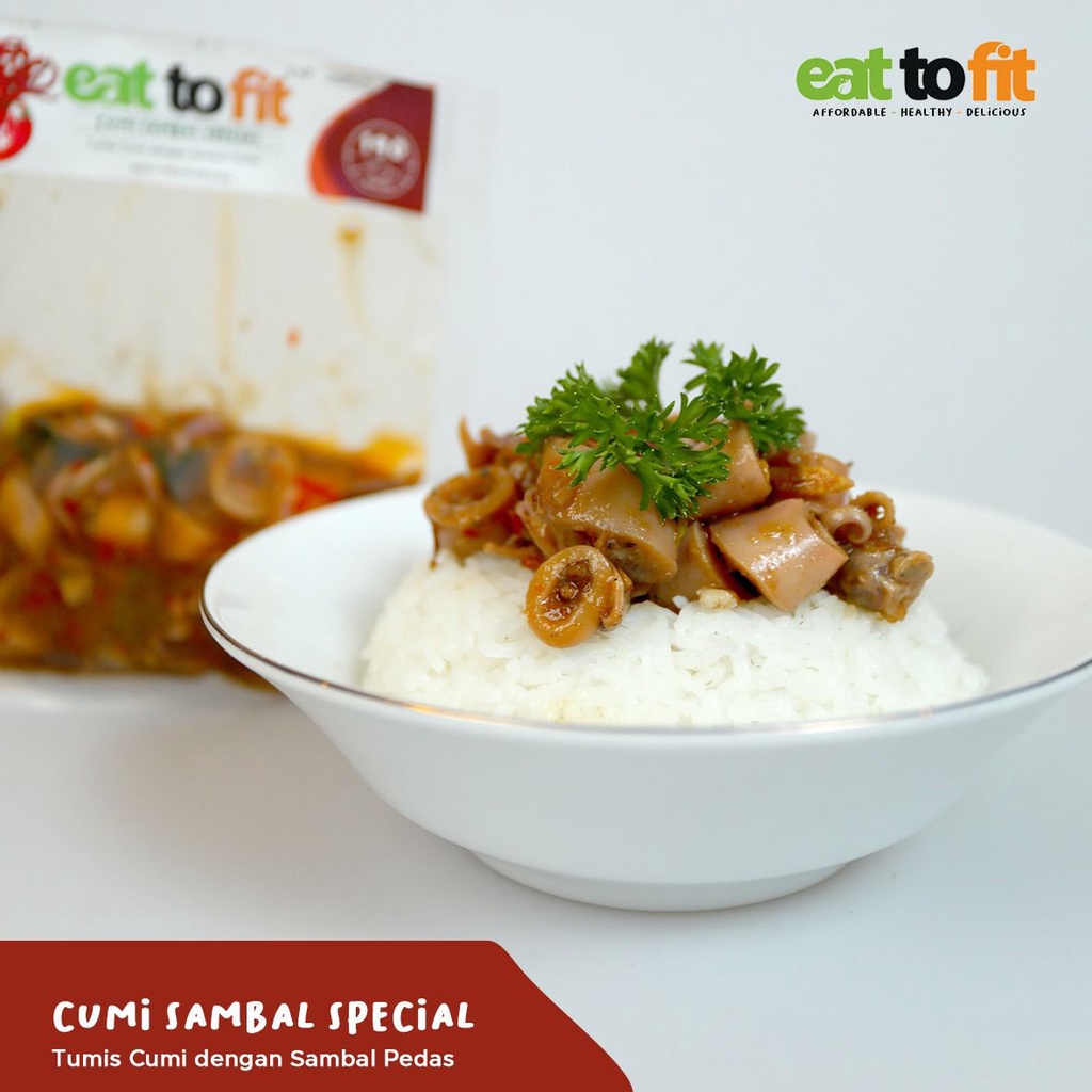 FROZEN FOOD MAKANAN SEHAT KELUARGA EAT TO FIT CUMI SAMBAL SPESIAL - 100 gr