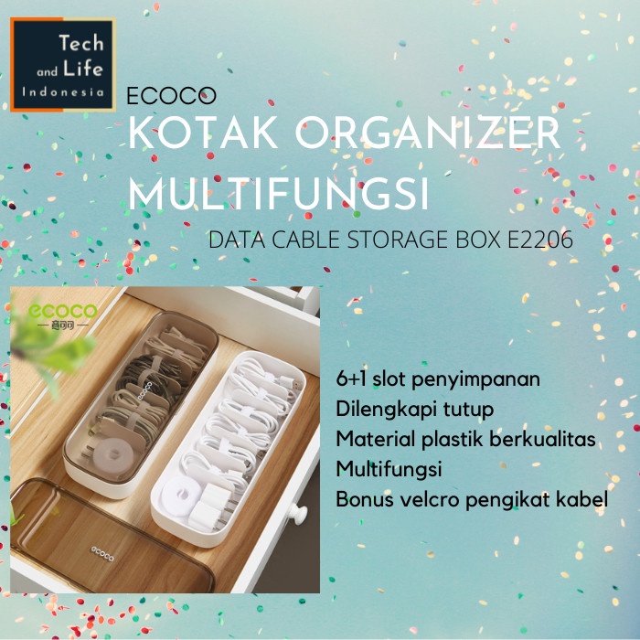 

Terlaris Kotak Organizer Kabel Multifungsi Ecoco Cable Management