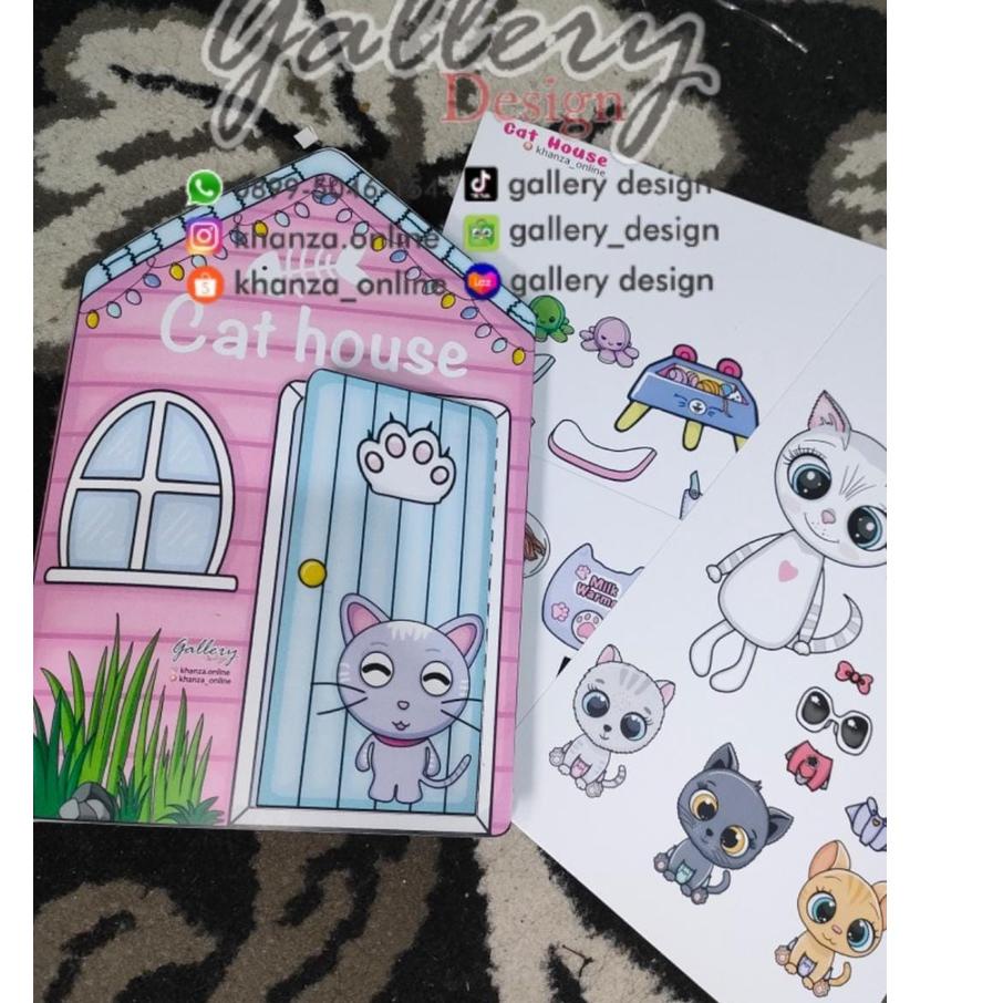 ✬ Mainan Bongkar Pasang | CAT HOUSE PAPER DOLL | mainan edukasi rumah kucing ۩