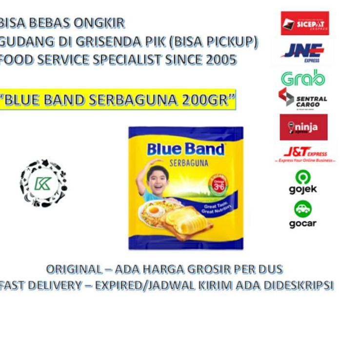 

>V44859) Blue Band 200 gram Mentega Serbaguna Sachet SATUAN