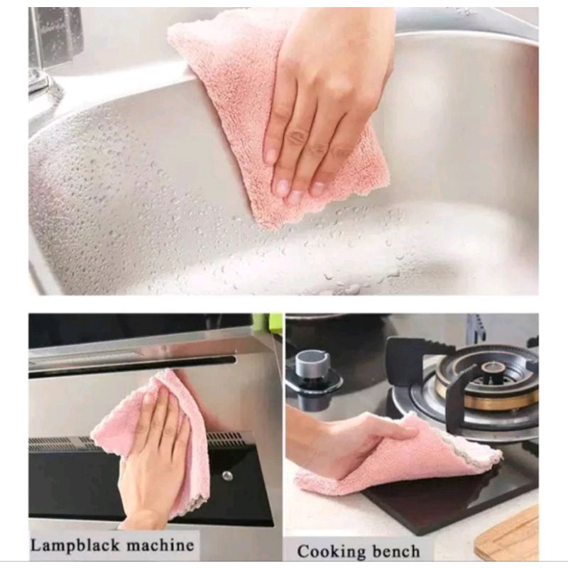 Kain Lap Cuci Piring Anti Minyak / Kain Lap Microfiber Serbaguna Serap