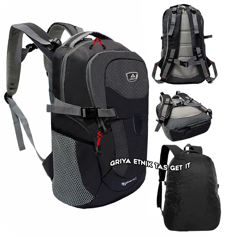Tas Ransel Pria Kecil 10 Liter Distro Kantong Punggung Cowok BONUS JAS HUJAN Gress Series 04