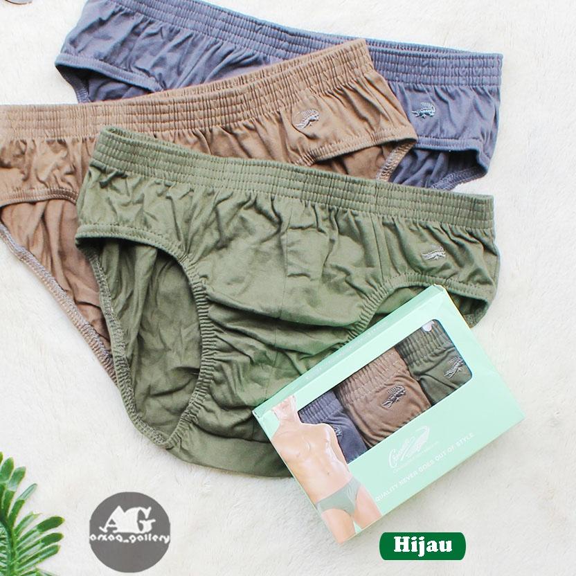 ❁ [ isi 3 pcs ] CD CROCODILE  HIJAU / Celana Dalam Pria / Celana Dalam Crocodile / Cd Pria / Celana 