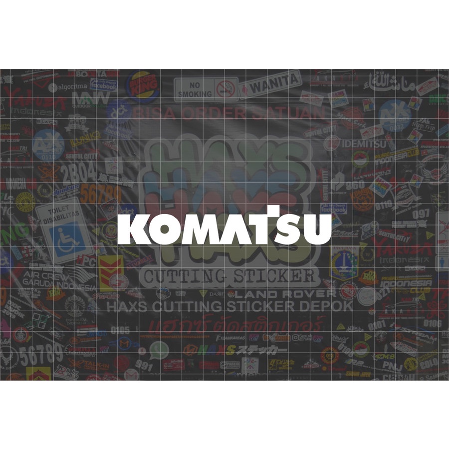 Cutting Sticker Logo Komatsu Ukuran 10 Cm Untuk Motor Mobil