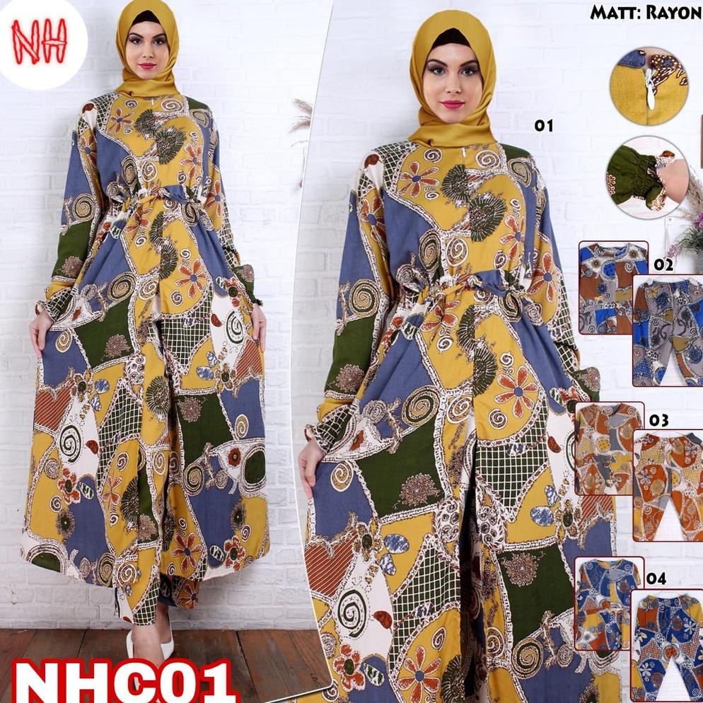 PAJAMAS SERIES / SET KATUN RAYON LONG TUNIK - stelan rayon / pajamas murah / set pajamas long tunik