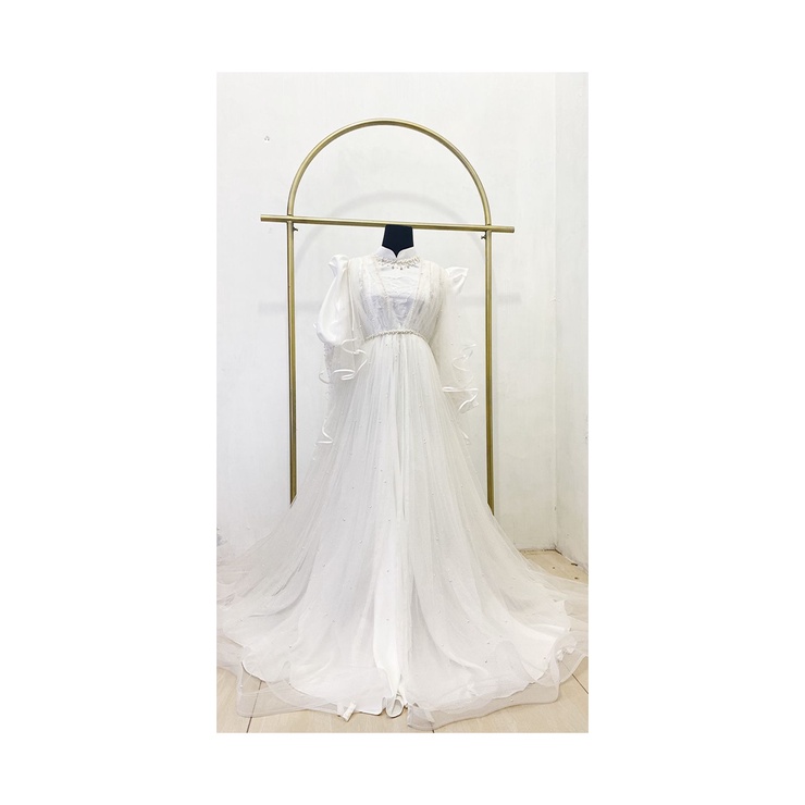 Naura dress Pearl in White