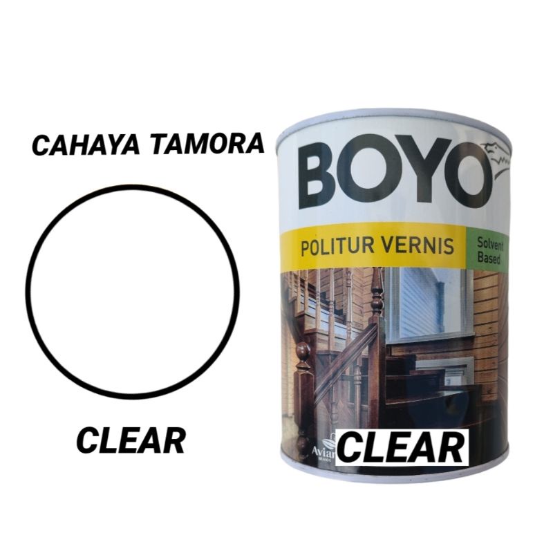 AVIAN BOYO POLITUR VERNIS SOLVENT BASED CLEAR 1 LITER