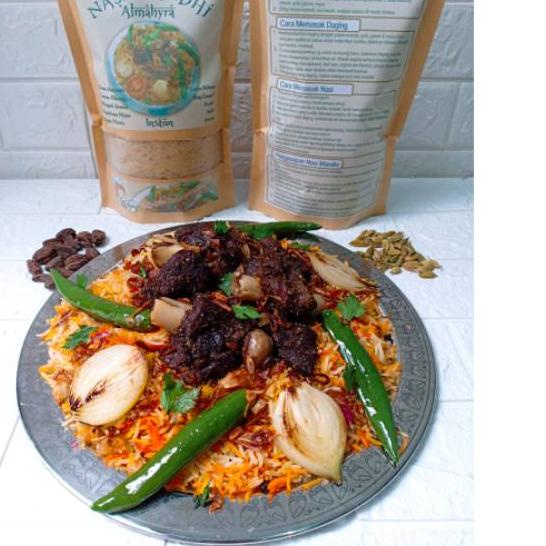 

✺ Paket Nasi Mandhi instan "Almahyra" , memakai beras basmati berkualitas & bumbu rempah yang melimpah ☎