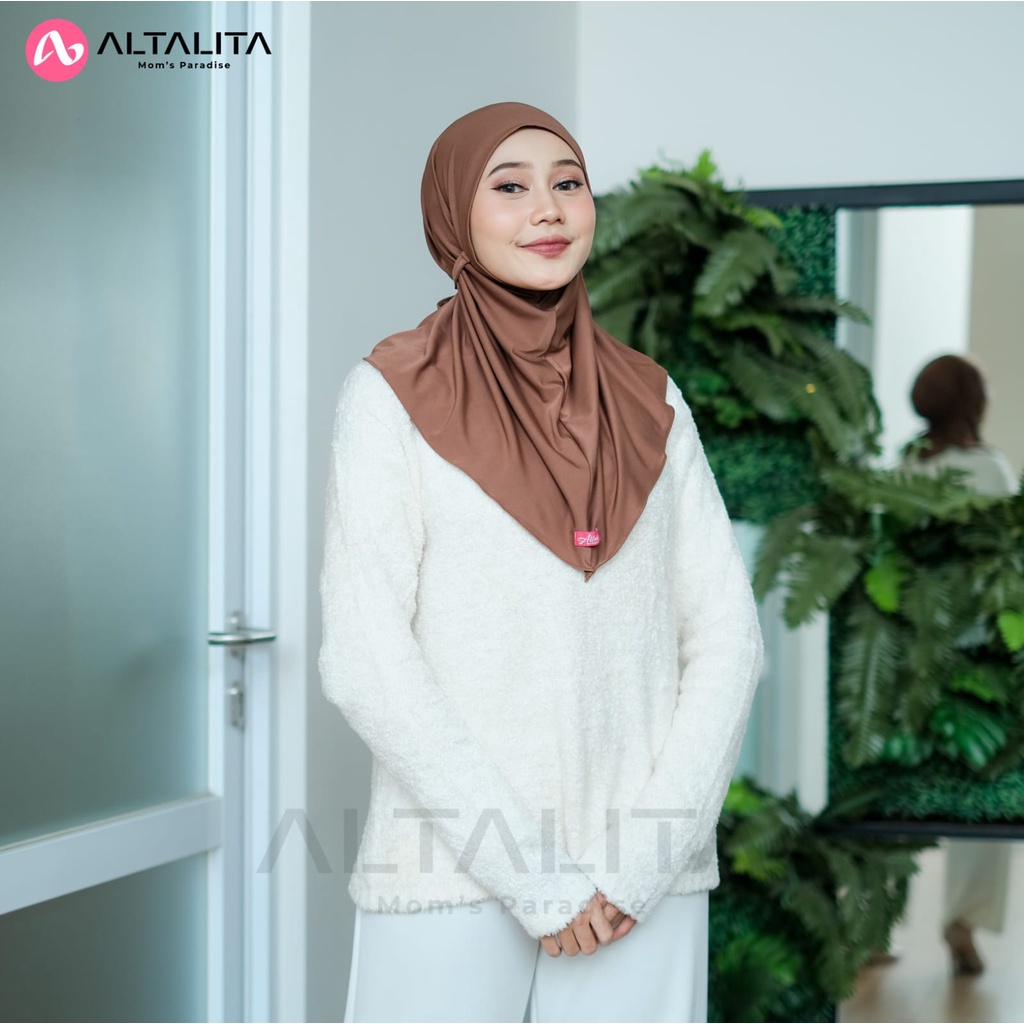 Altalita - Jilbab Sport Instan Kerudung Bergo Tali Nyta Non Pet / Non Pad Bahan Jersey Premium Cocok Untuk Olahraga Volly Futsal Senam dan Sehari-Hari