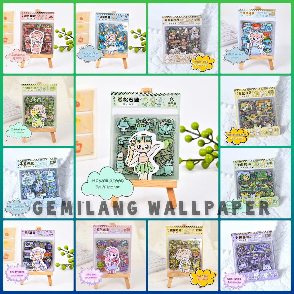

GM - STIKER ISI 20 LEMBAR STIKER LUCU STIKER TRANSPARAN STIKER DECO STIKER MOMO STIKER DIARY STIKER LABEL BUKU DIARYB STICKY NOTES