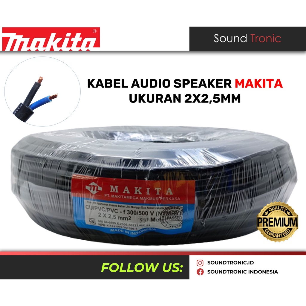 Kabel Audio Speaker 2x2,5 NYYHY Makita Speaker Audio 2x2.5 20meter